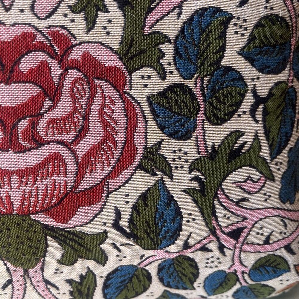 Hines of Oxford Bird & Rose Tapestry Cushion Feather Filled Floral Throw Pillow - Picture 3 of 10